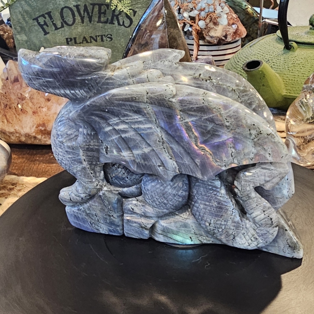 Labradorite Crystal Carved Dragon
